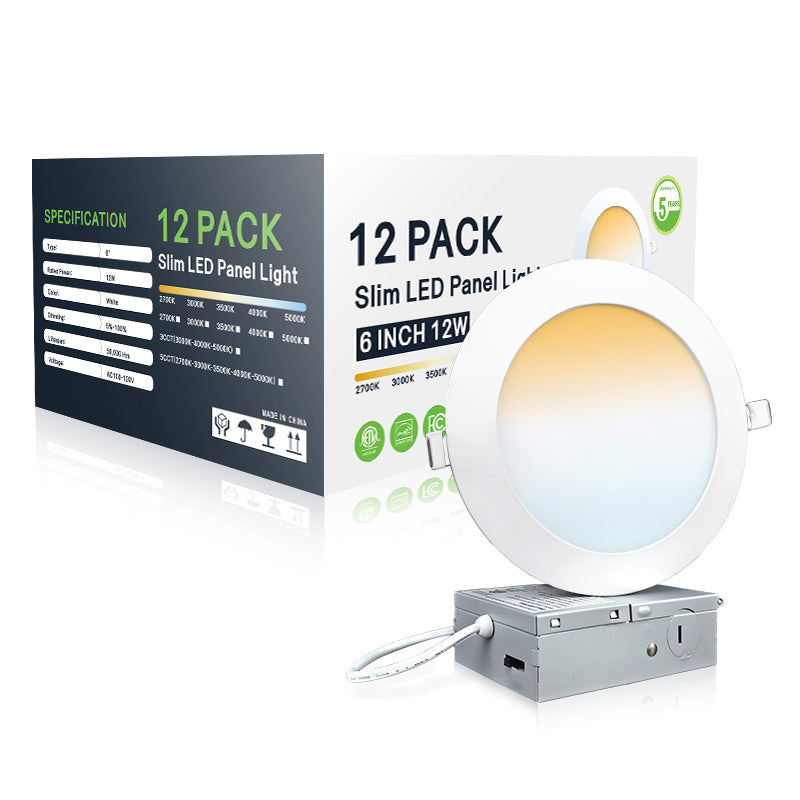 6 INCH SLIM LED POT LIGHT 12 PACK